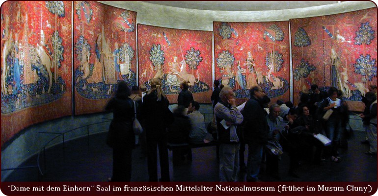 Die Tapisserien des Ensembles "La Dame a la Licorne" im Museum Cluny, Frankreich